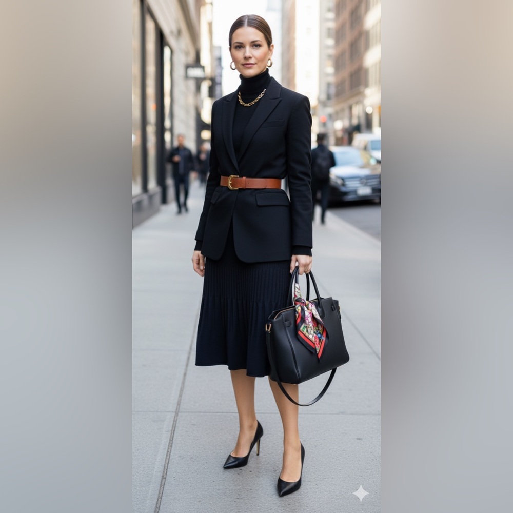 St. John black Santana Knit Skirt - Picture 2 of 7